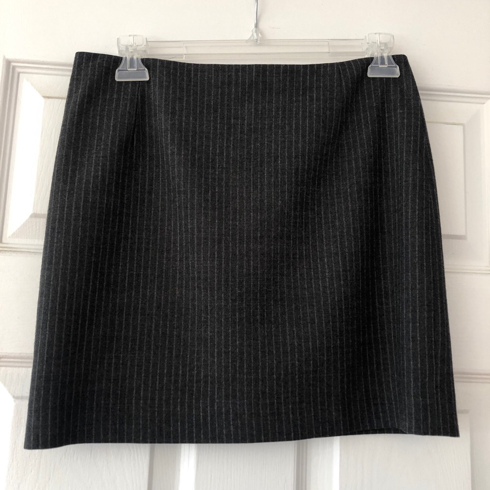 Theory Diasha Pin Stripe Skirt Grey 0